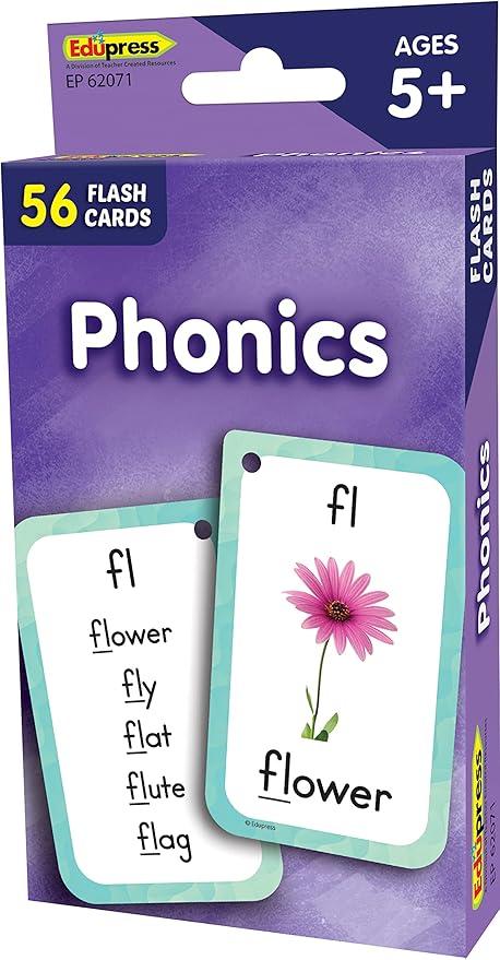Teacher Created Resources Phonics Flash Cards (EP62071), Medium