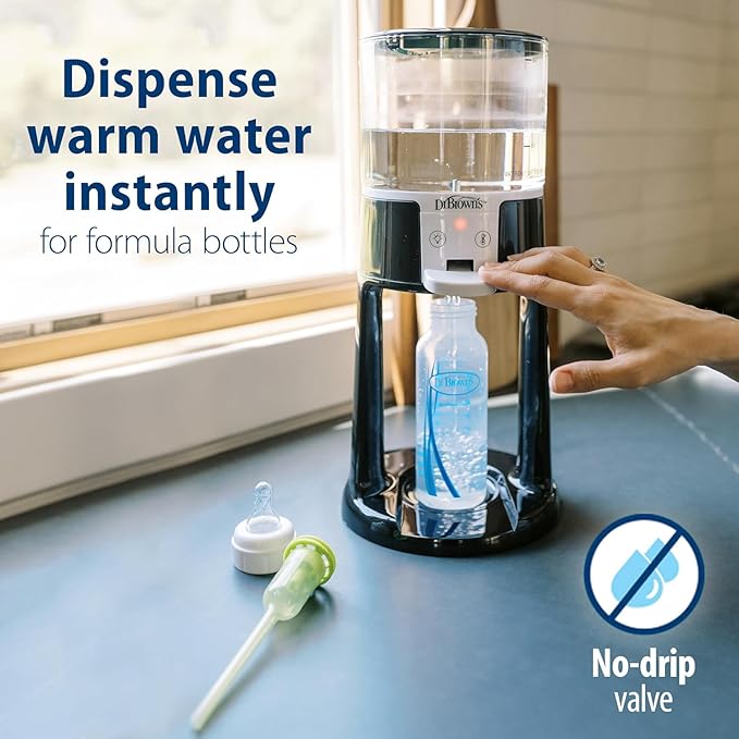 Dr. Brown's Insta-Prep Warm Water Dispenser with Baby Formula Dispenser, Gray