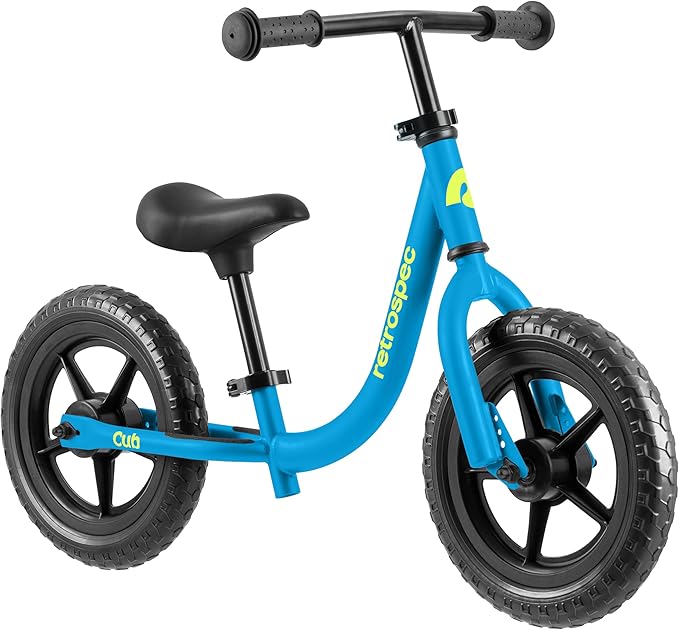 Retrospec Cub Toddler 12" Balance Bike, 18 Months - 3 Years Old, No Pedal Beginner Kids Bicycle for Girls & Boys, Flat-Free Tires, Adjustable Seat, & Durable Frame
