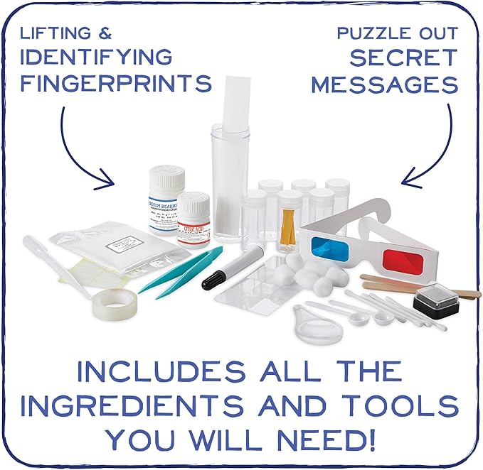 MindWare Science Academy Detective lab - Science Kits for Kids Age 8-12 - Kids Detective Kit Complete with 7 Forensics and Crime-Scene Investigations - Ages 8 and Up