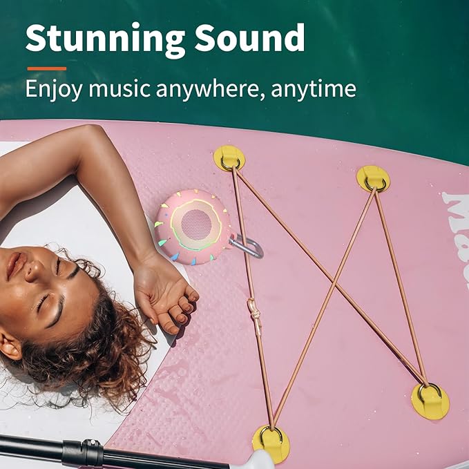 HEYSONG Waterproof Shower Bluetooth Speaker, Durable & Portable with Clear Sound, Ideal for Shower, Pool, Beach & Kayaking – Great Gift for Girls, Women