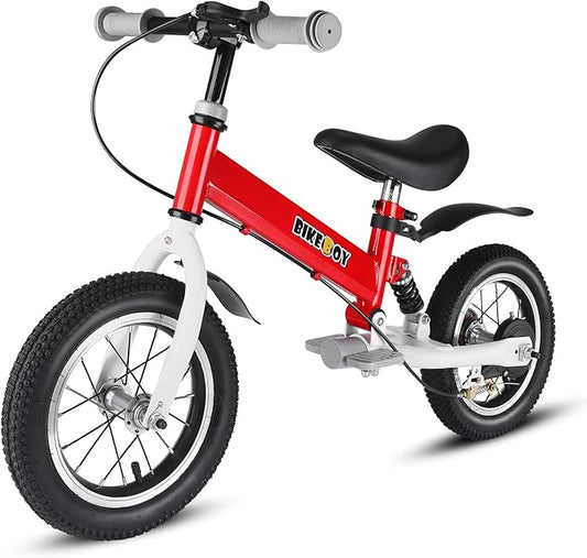 Balance Bike 2 in 1,The Dual Use of a Kids Balance Bike and Kids Bike,12 14 Inches for 2-6 Years Old,with Shock Absorbers, Fenders, Pedals, Auxiliary Wheels