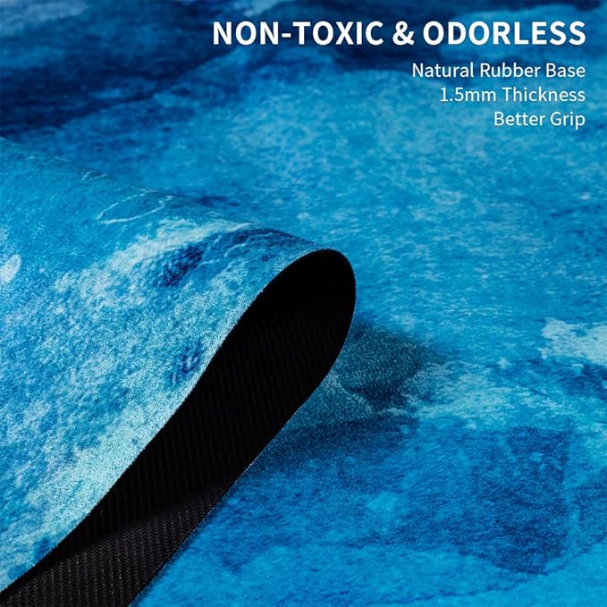 Travel Yoga Mat, Non Slip Exercise Suede Mat with Carry Bag, All-Purpose Fitness Mat with High Density Anti-Tear Surface for Women, Ideal for Pilates Workout (72'' x 24'' x 1.5mm Thick)