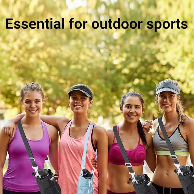 RRegeny【NEW STYLE Water Bottle Holder Crossbody Bag with Shoulder Strap, Leakproof Water Bottle Carrier for Hydro Flask16-40oz, Hands-Free Fitness Bag with Zipper Pockets for Hiking Travel Gym