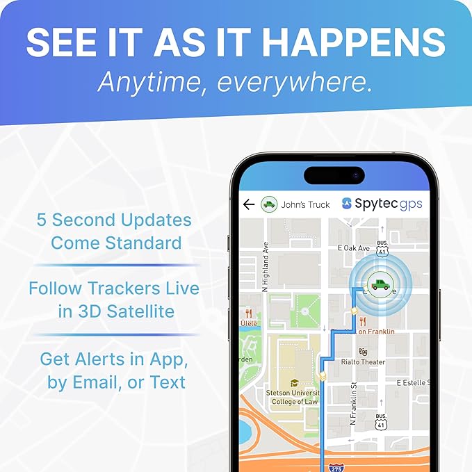 Spy Tec Mini GPS Tracker for Vehicles & Kids | Up to 14-Day Battery Life | Waterproof Magnetic Case, Geofencing, Portable Real Time GPS Car Tracker w/Lifetime Support | Subscription Required