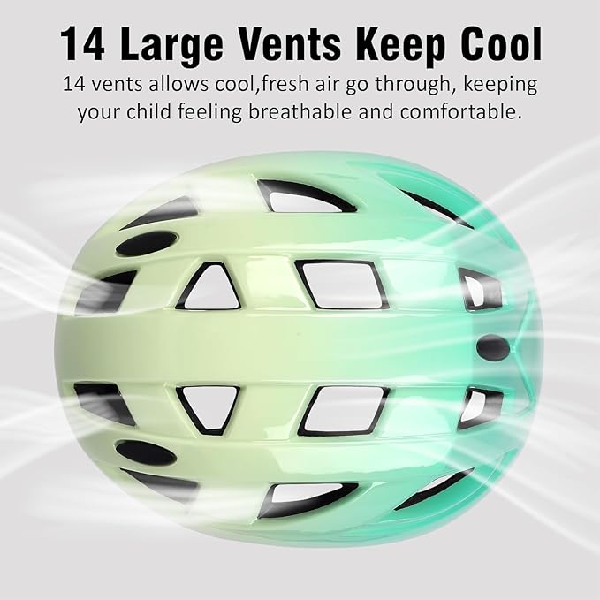 Kids Bike Helmet,2 Sizes Adjustable for Youth Child Boys & Girls Ages 3-5-8-14,Ventilation and Multi-Sport for Bicycle Scooter Skate