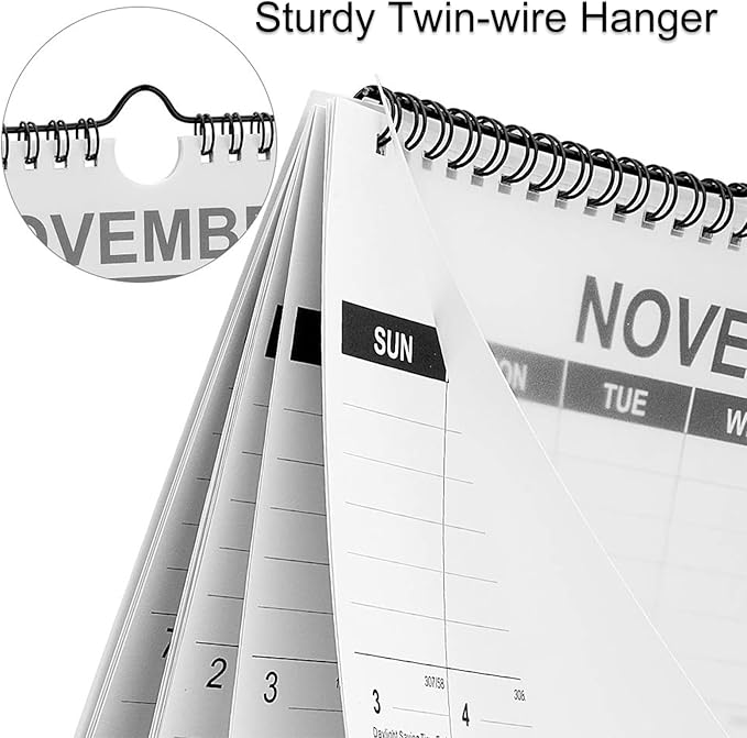 Wall Calendar 2025-2026 Large, 17" x 12" Academic Calendar, Monthly Calendar with Wire Binding & Hanging Hook, Large Wall Calendar