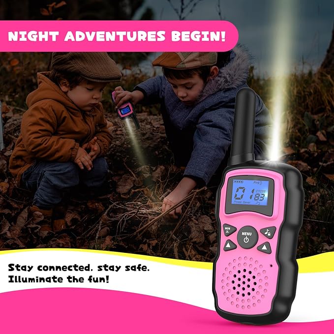 Wishouse Walkie Talkies for Kids Adult Long Range Rechargeable 3 Pack,Girl Wearable Walky Talky Set 2 Way Radio with USB Charger Battery,Camping Games Toy Birthday Xmas Gift for Boy Children Family