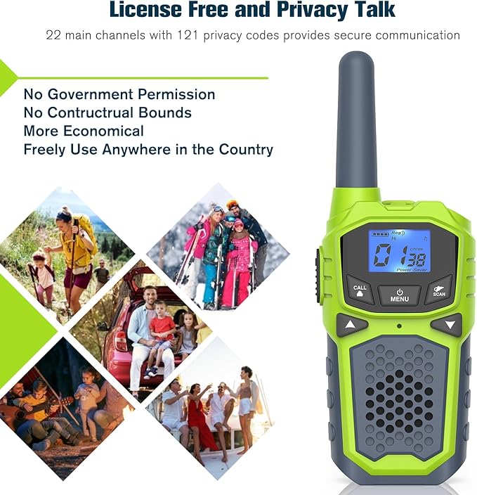 Walkie Talkies for Kids,Long Range 2 Way Radio 22CH VOX,Birthday Gift,Family Walkie Talkie for Camping Hiking Indoor Outdoor，Toys Gifts for 6-12 Years Old Boys Girls（No Batteries）