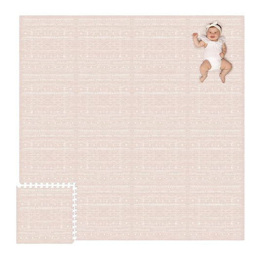 Lillefolk Baby Play Mat for Floor – 8x8ft Dusk | Soft Non Toxic Premium EVA Foam Tiles for Tummy Time, Crawling & Playroom – Waterproof Interlocking Floor Mat for Babies & Toddlers (16 Tiles)