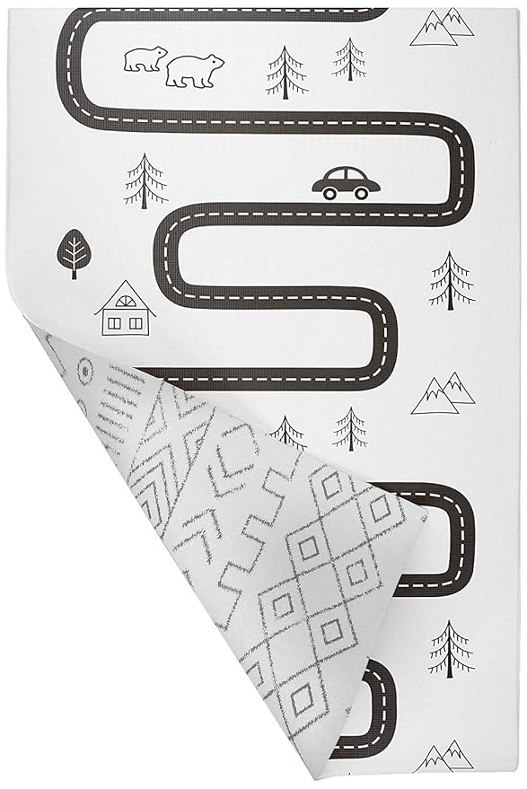 Baby Care Play Mat (Large, Nordic Trails - Tribal) 82'' x 55'' Original One-Piece Reversible Rollable Waterproof Play Mat for Infants, Babies, Toddler, and Kids