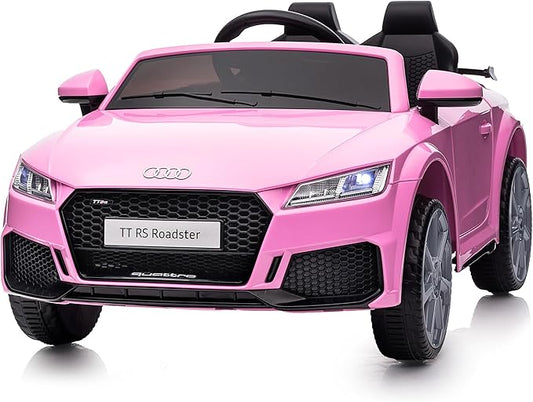 Licensed Audi Electric Kids Car, 12V Kids Ride-on Toy Car for Toddlers w/Remote - Pink