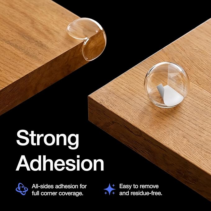 UXU Corner Protector for Baby, Protectors Guards - Furniture Corner Guard & Edge Safety Bumpers - Baby Proof & Cushion to Cover Sharp Furniture & Table Edges - Clear and Transparent - (Pack of 24)