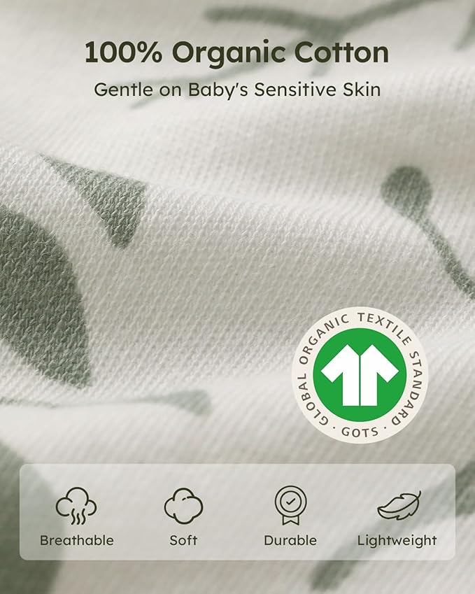 Yoofoss Baby Sleep Sack 18-24 Months Baby Wearable Blanket 100% Organic Cotton 2-Way Zipper TOG 0.5 Toddler Sleeping Sack Lightweight