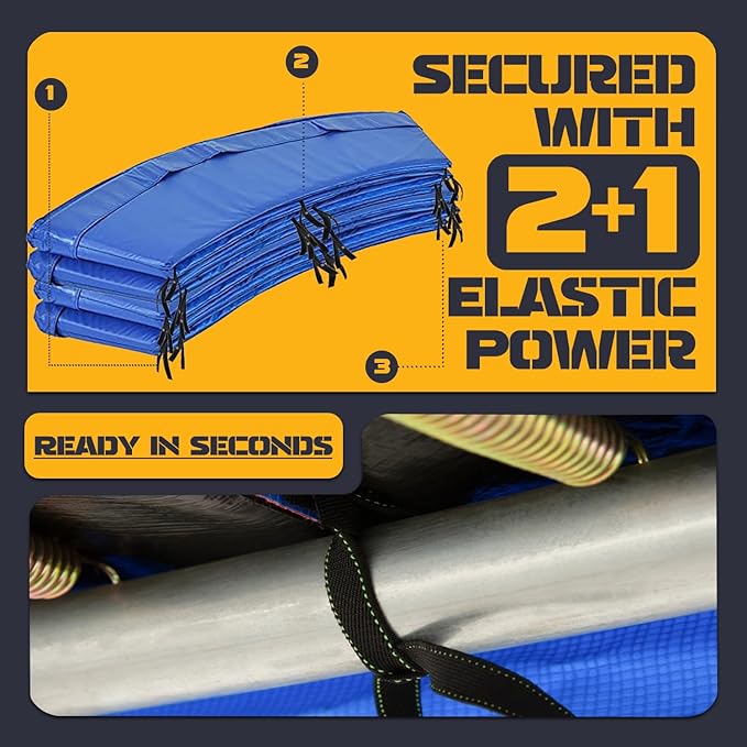 Trampoline Pad Replacement Trampoline Mat Replacement Padding Safety Pad Spring Cover Round Spring Cover with No Holes 10 Ft 12 ft 13 ft 14 ft 15 ft Black Blue Pink Green