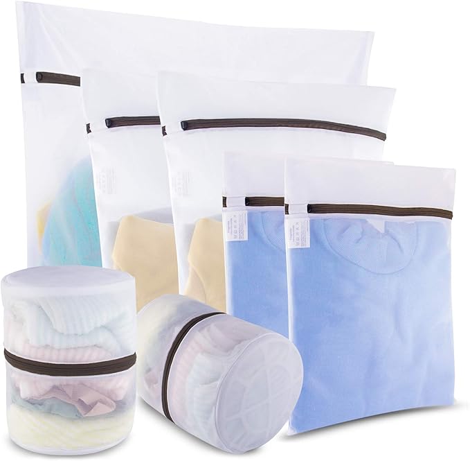 GOGOODA Set of 7 Mesh Laundry Bags for Delicates Wash Bags for Lingerie, Laundry, Hosiery, Blouse, Underwear, Pantyhose, Socks, Shoes