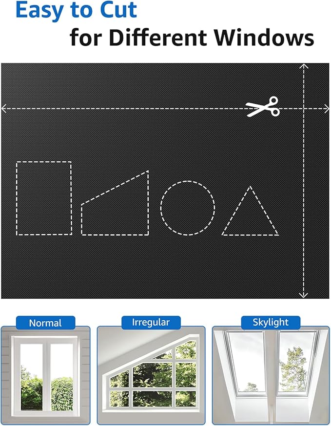 Sumobaby Blackout Curtains for Bedroom Portable 67"x70",No Drill Blackout Shades with Upgraded Hook&Loop Tapes,100% Black Out Window Cover,Thermal Insulated Blinds for Bedroom,Nursery(1 Panel,Black)