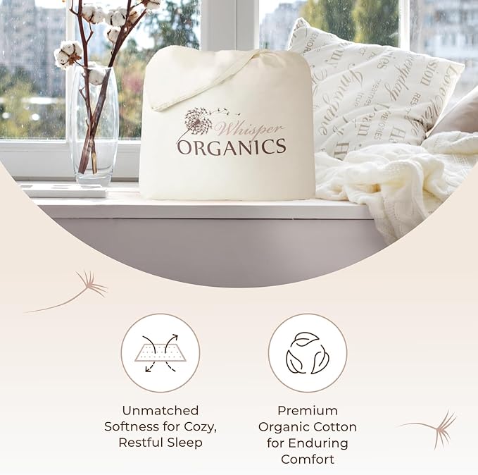 Organic Waterproof Mattress Protector Full Size - 100% Waterproof Mattress Pad with Quiet & Breathable Triple Layer Protection - Fairtrade & GOTS Certified Durable Machine Washable Design (Full)