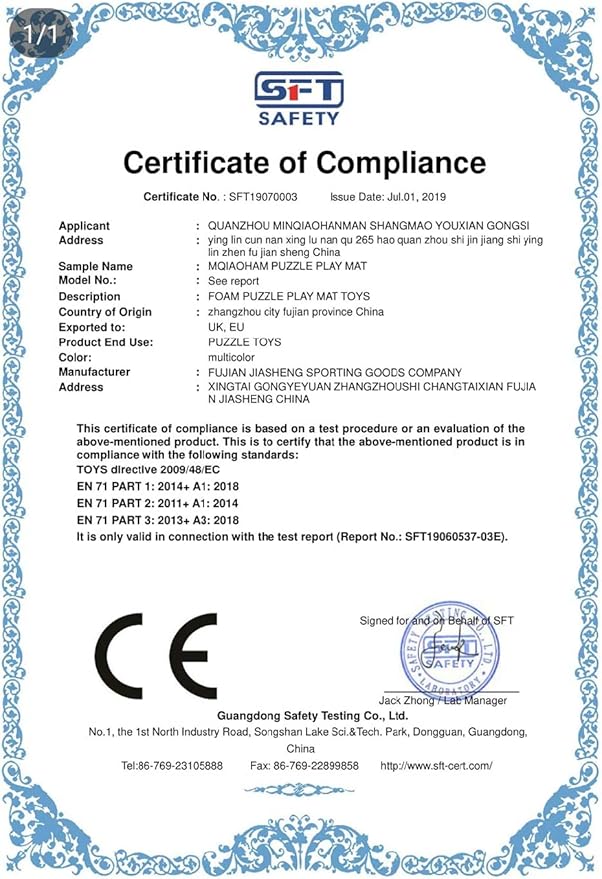 MQIAOHAM® 18 Pieces Puzzle Play Mats, Soft Baby Play Mat, Kids Interlocking Foam Floor Tiles, Toddlers Carpet Playmats