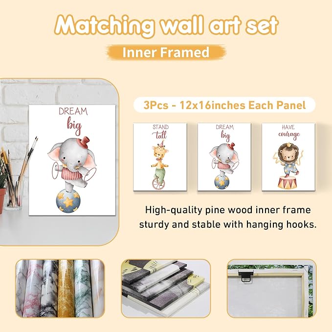 Custom Baby Crib Bedding Set, 5 Pcs Personalized Name Baby Crib Set with Double Layer Blanket, Soft Circus Animals Nursery Bedding Set for Girls Boys, Customized Gifts for Infants Toddlers