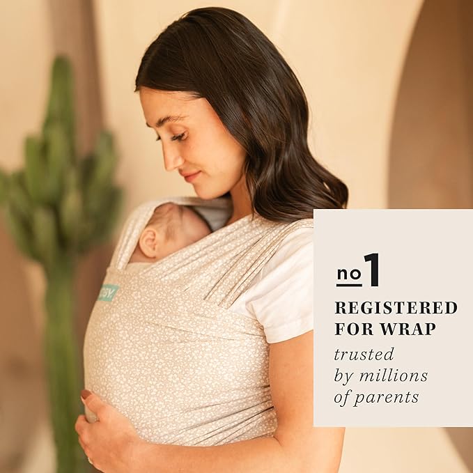 Moby Baby Wrap Carrier Classic for Newborns to Toddlers (8-33lbs), Infant Sling Carrier, Lightweight & Hands Free Design, Adjustable for All Body Types (Costal Blooms)