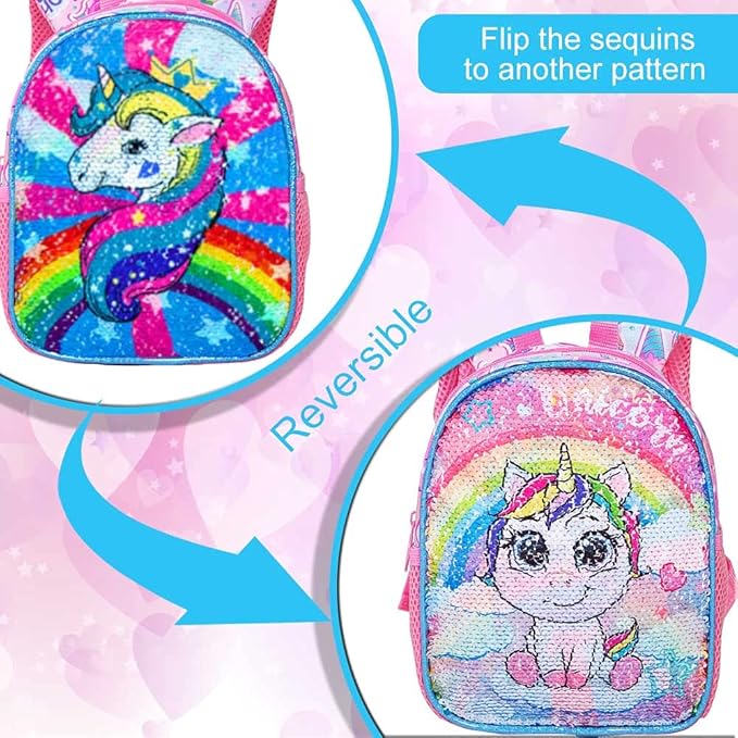 gxtvo Toddler Backpack Leash, 9.5" Kids Safety Leashes Bookbag for Children Boys Girls - Unicorn/Butterfly/Mermaid/Dinosaur