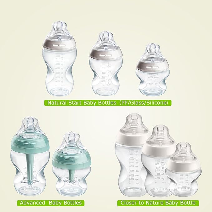 6 Pack Baby Bottle Handles for Tommee Tippee Baby Bottles, Easy Grip Bottle Holder for Newborn