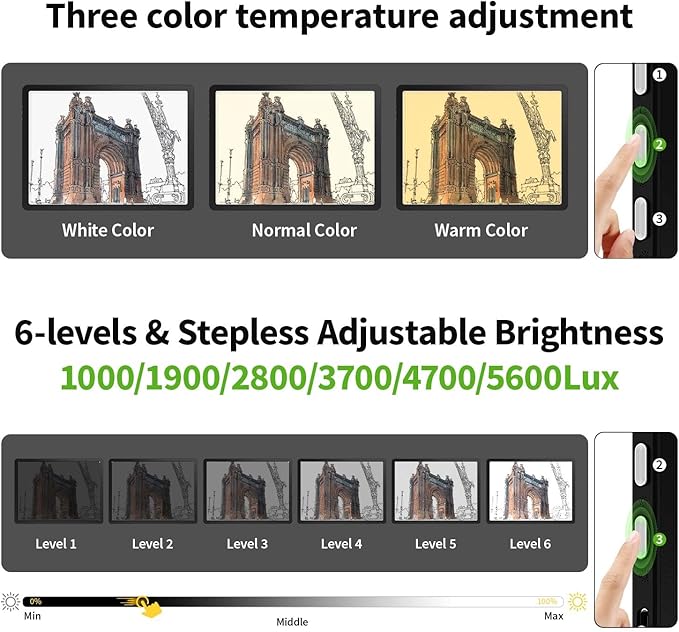 Zocelight Rechargeable A3 Light Box for tracing,Diamond Art Light Board with 4 Magnets,Wireless Light Pad for Diamond Painting,Ultra Bright Light Table for Drawing, Sketching,Animation(Black)