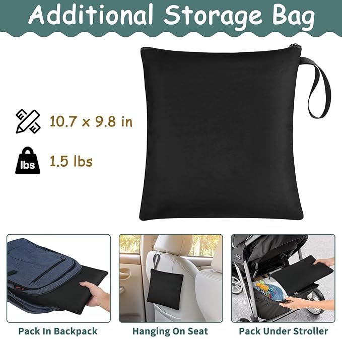 Car Seat Travel Bag Fit Graco SnugRide 35 Lite and Base, Chicco KeyFit 30 and Base, Car seat Bags for Air Travel, Padded Infant Carrier Bag with side pocket and Protective Feet, Extra small Bag