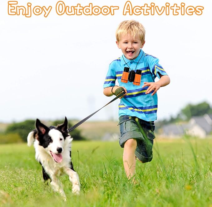 Scotamalone Kids Binoculars Shock Proof Toy Binoculars Set for Age 3-12 Years Old Boys Girls Bird Watching Educational Learning Hunting Hiking Birthday Presents