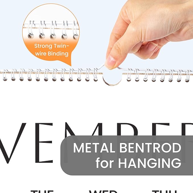 SUNEE Wall Calendar 2025-2026 Large 22.75"x15.5", 21 Month Calendar from October 2025 to June 2027, Vertical Extra Large Monthly Calendar 2026 for Wall, White