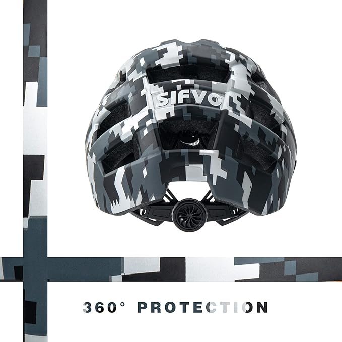 Kids Bike Helmet, SIFVO Kids Helmet 8+ Boys and Girls Bike Helmet with Cool Visor, Bike Helmets for Kids, Youth Bike Helmet Kids Mountain Bike Helmet Lightweight and Sturdy【55-58cm】