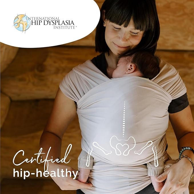 Boba Baby Wrap Carrier – Original Baby Sling Carrier for Newborns (7–35 lbs), Soft, Secure, Hands-Free & Ergonomic, Ideal for Comfortable Bonding, New Parents (Serenity Organic Stone)