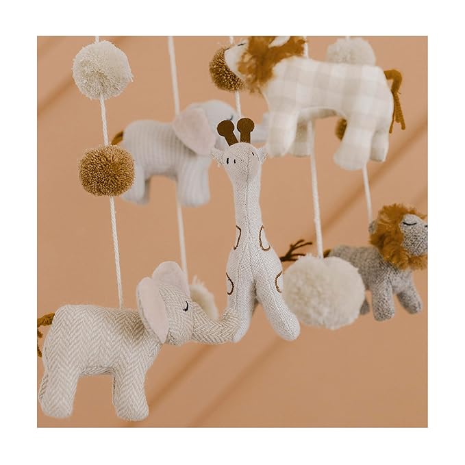 Crane Baby Safari Nursery Ceiling Hanging Decor Boho Jungle Animals Room Decor for Babies Crane Baby, Safari Nursery Decor for Boys and Girls, Ceiling Hanging, 11" x 28", Jungle Nursery Decor