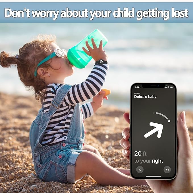 Waterproof Bracelet for AirTag Kids, Personalized Initial Letter Hidden Holder Compatible with Air Tag, Silicone Case for Airtag Adjustable Anti-Lost GPS Tracker for Toddler Child Elder, G