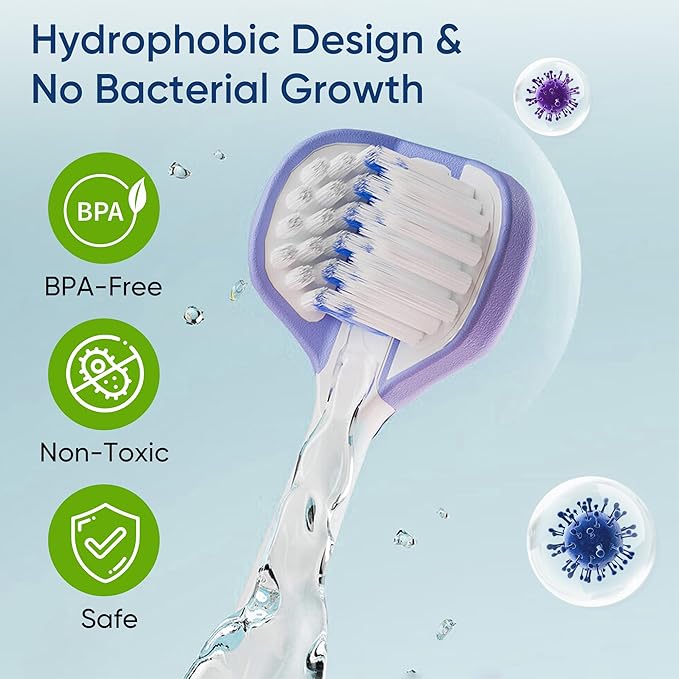 EASICUTI Soft Toddler Toothbrushes, Efficient 3 Sided Toothbrush, Baby Toothbrush 12 Months and up, Infant Toothbrush, Toddler Training Tooth brush for Ages 1-8 Years, Cleans All Sides-4 Pack (Patent)