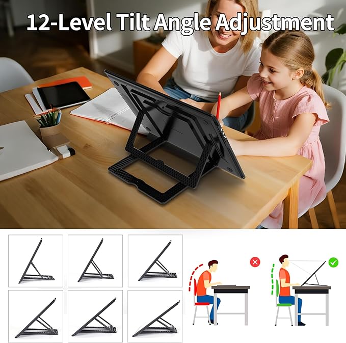 TOHETO Rechargeable A3 Light Board with Stand, Super Bright Magnetic Light Pad with Side Buttons, Wireless Light Box for Tracing and Drawing, Cordless LED Light Table for Diamond Painting, Sketching