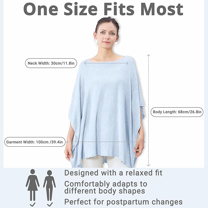 Nursing Cover for Breastfeeding – Privacy Breast Feeding Covers for Women – Soft Lyocell Fabric, Lightweight & Breathable – Multi-Use Scarf, Shawl, Baby Blanket – One Size – with Laundry Bag