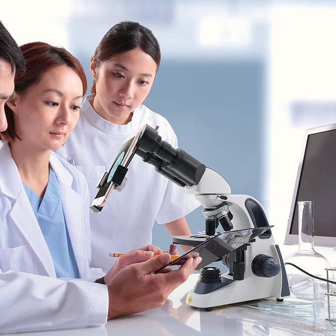 SWIFT SW380B Binocular Compound Microscope,40X-2500X with 1.3MP Camera,100pcs Microscope Slides,Microscope Kit for Students School Lab