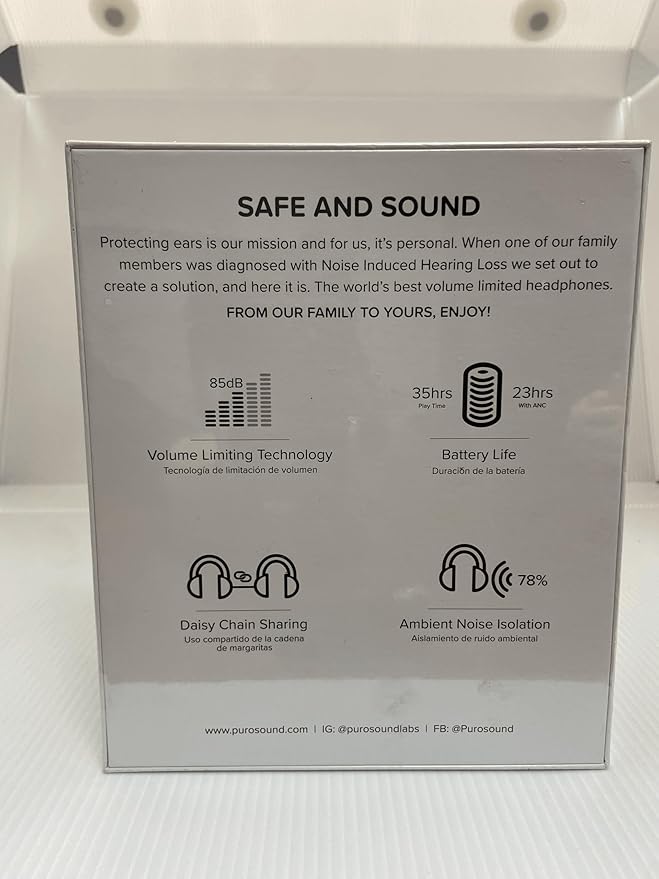 Puro Sound Labs PuroQuiet Plus Noise Cancelling Headphones for Kids, Bluetooth Kids On Ear Headphones with Mic, Lightweight On-Ear Design, Studio-Grade Sound (Pink)