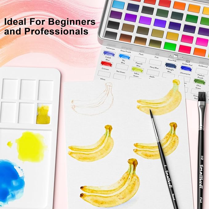 Watercolor Paint Set 168 Colors Including Metallic, Watercolor Kit with Case, Watercolor Paper, Paint Brushes, Palette and Accessories, Water Color Art Supplies Gift for Adults Kids Artists