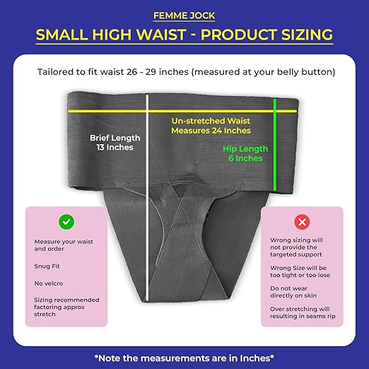 Women’s Pelvic Orthotic Support Belt ― Uterus Girdle for Prolapsed Bladder | Vulvar Varicosities | Postpartum Recovery | Dysfunction Pain Relief - High Waist (Black - Small)