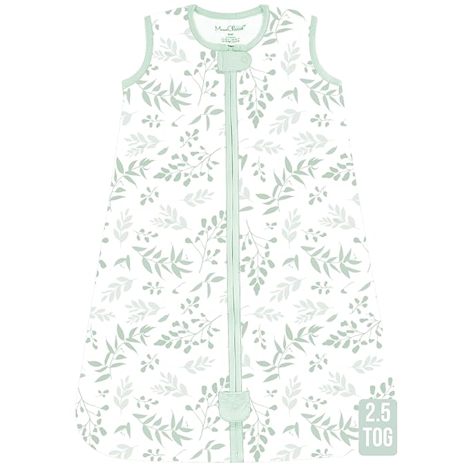 Mama Cheetah Baby Sleep Sack 2.5 TOG, Organic Cotton Baby Wearable Blanket with Two-Way Zipper, Swaddle Transition Baby Sleeping Bag for Newborn Infant Toddler Boy Girl, 6-12 Months