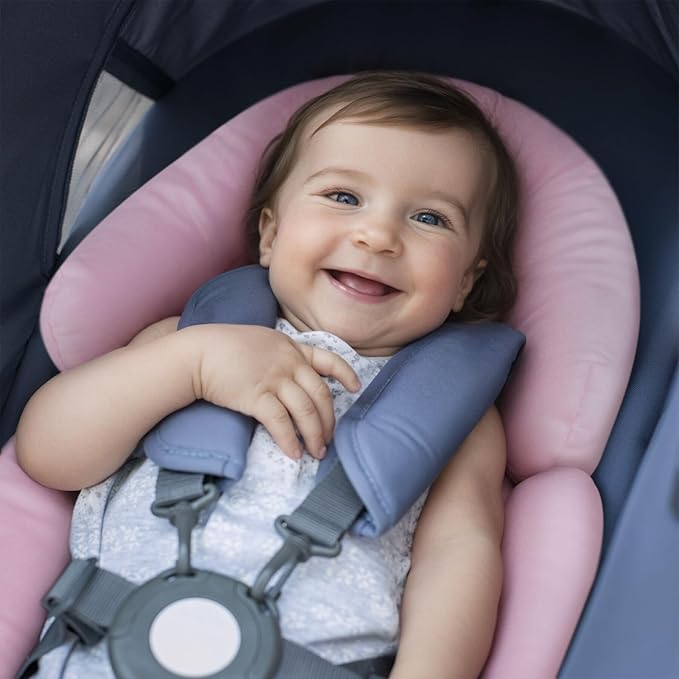 COOLBEBE Upgraded 3-in-1 Babybody Support for Newborn Infant Toddler - Extra Soft Car Seat Insert Cushion Pad, Perfect for Carseats, Strollers, Swings, Pink