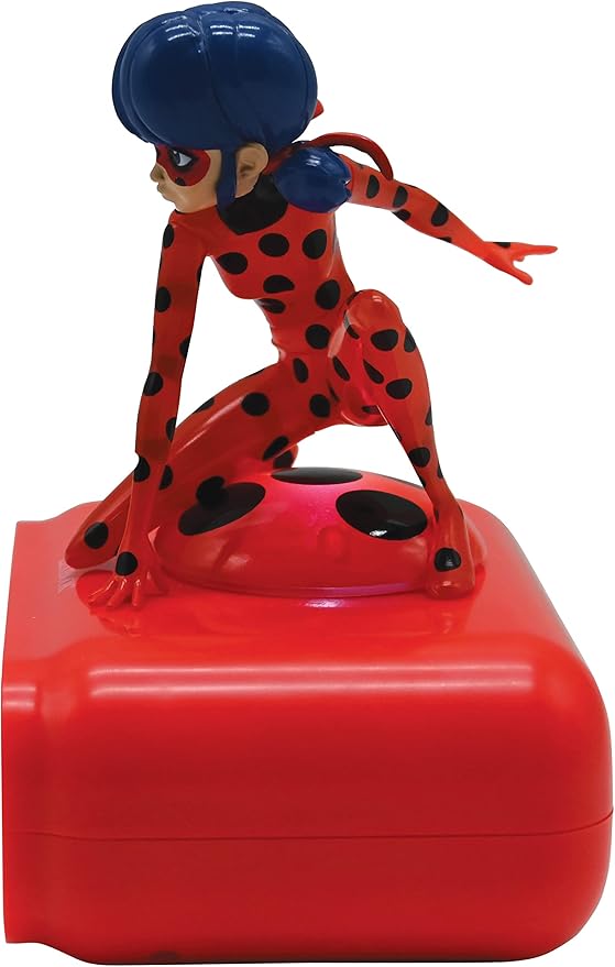 LEXiBOOK - Miraculous Digital Alarm Clock with Night Light Snooze, Clock, Luminous Ladybug, Red Colour - RL800MI