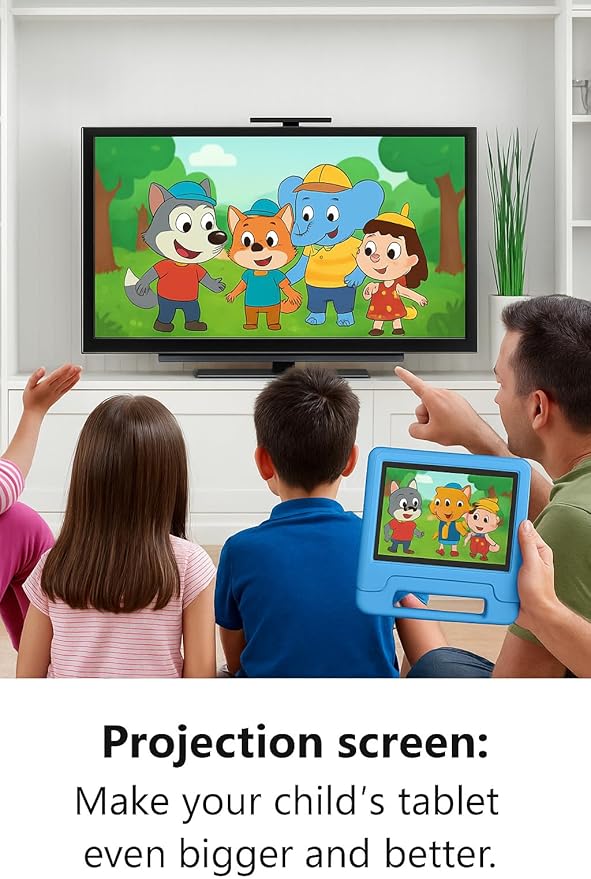 10.1" Kids Tablet Android 14 | 64GB Octa-Core 8GB RAM | Shockproof Case & Parental Control | 12H Fast Charge | HD Display w/Google Kids Space & Educational Apps | WiFi 6/Bluetooth/GPS | Ages 3-12