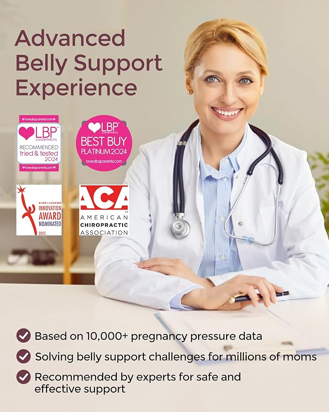 Momcozy Pregnancy Belly Band, CozySupport Ergonest Maternity Belly Band, Invisible Pregnancy Belt for Back, Abdomen, Waist