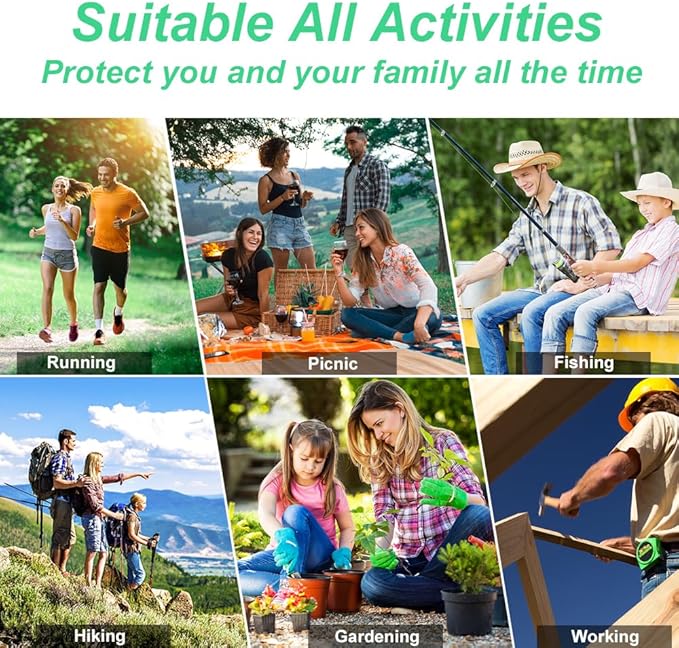 240Pcs Mosquito Patches Stickers, Individually Wrapped Natural Plant Based Mosquito Stickers with 6 Pack Mosquito Repellent Bracelets for Kids Adult Outdoor Hiking, Camping, Travel