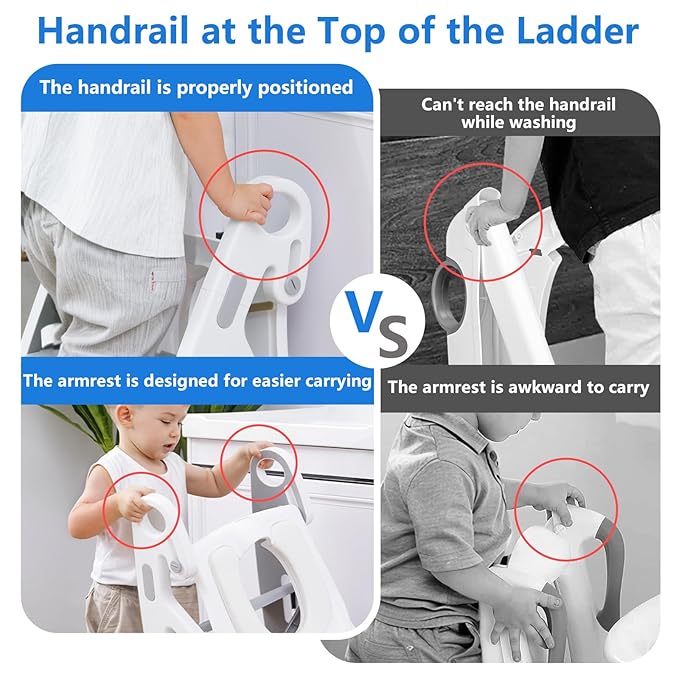 Potty Training Seat: 2 in 1 Design Potty Seat for Toilet & Nursery Step Stool for Sink Potty Training Toilet with Height Adjustable Ladder for Kids of All Ages (Gray)