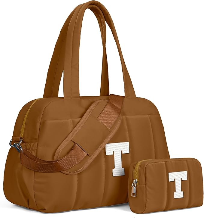 Duffle Bag with Letter, Carry On Bags for Women，Gifts for Her-Overnight Bag with Wet Pocket，Lightweight Travel Bags Personalized Gym Tote with Makeup Pouch